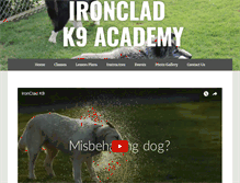 Tablet Screenshot of ironcladk9.com